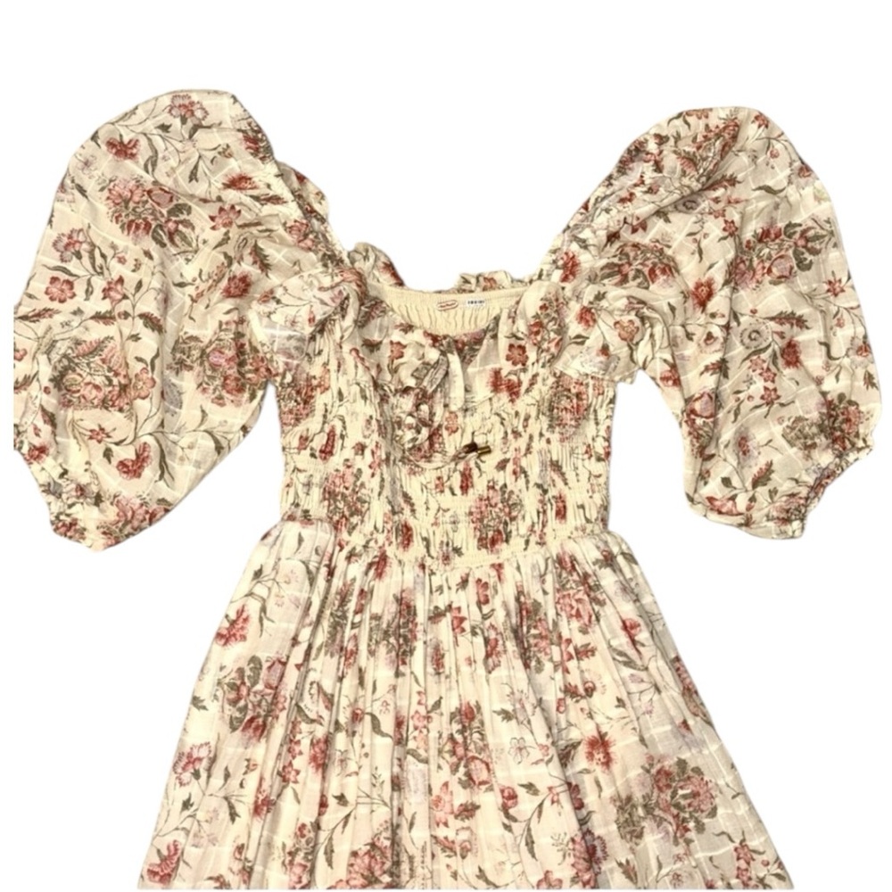 Free People Oasis Floral Printed Midi Dress in Ivory - Picture 9 of 12